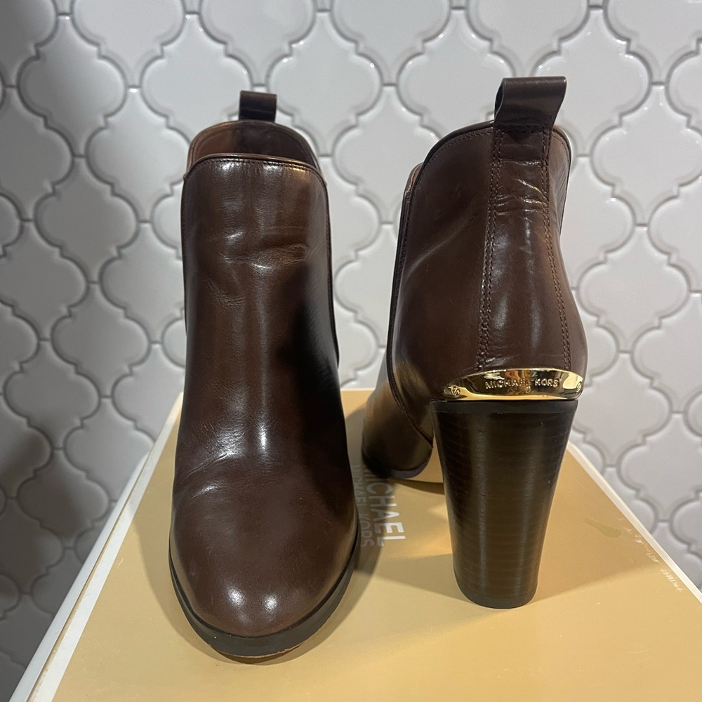 Michael Kors, brown heeled boots, size 10M